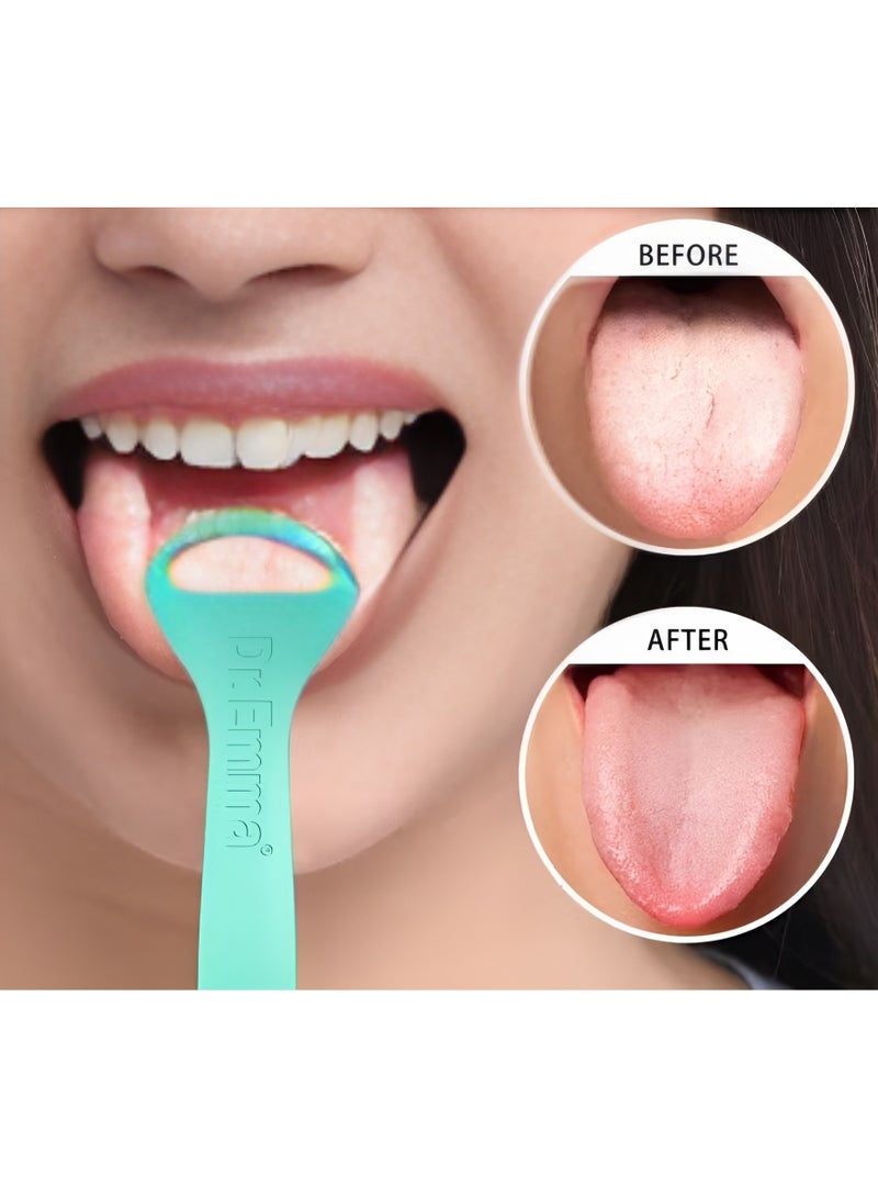 Dr.Emma Tongue Cleaner Set (6 Pieces) – Gentle Tongue Scraper for Fresh Breath & Oral Hygiene – Reusable Dental Care Tool - Image 2