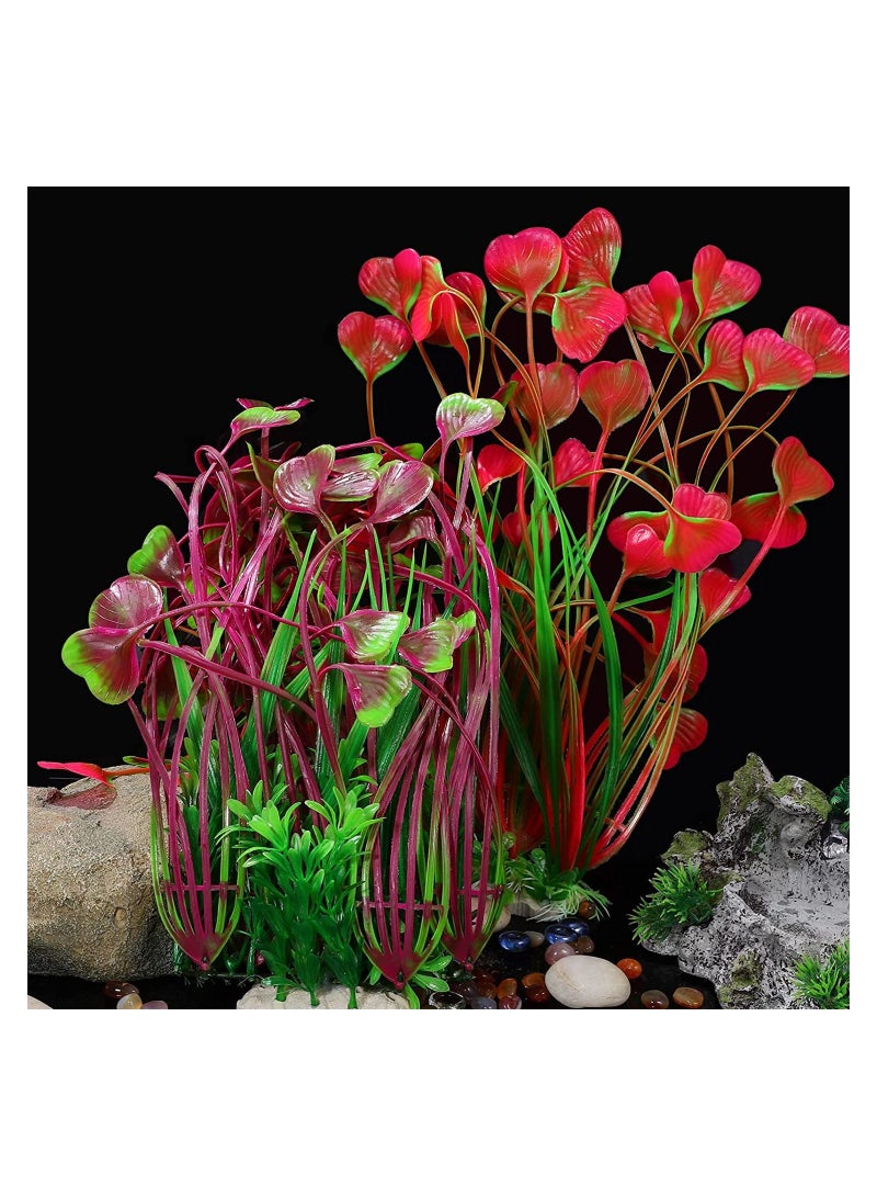 Meetion 1pc heart design fish tank landscape prop aquarium plant décor fish tank accessories fake plant - Image 3