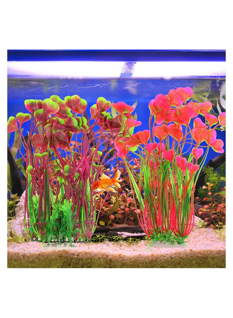Meetion 1pc heart design fish tank landscape prop aquarium plant décor fish tank accessories fake plant - Image 5