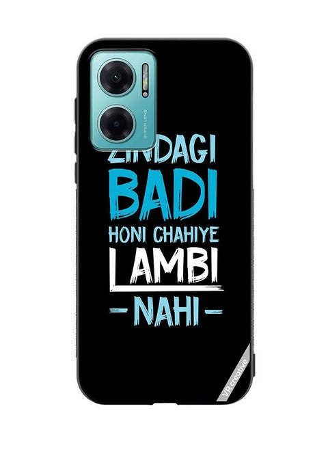 Protective Case Cover For Xiaomi Redmi Note 11E Zindagi Badi Honi Chaiye Design Multicolour