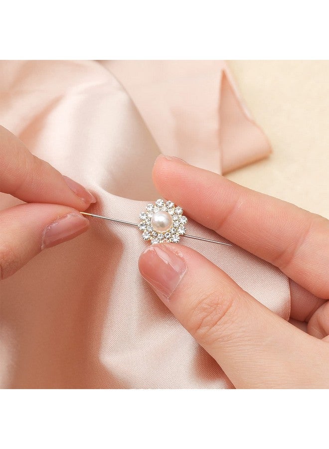 CHGCRAFT 150Pcs 3Styles Flower Claw Cup Rhinestones Flower Sew on Rhinestone Flatback Buttons Jewelry Flower Crystal Accessory for Jewelry Making Clothes Earring Wedding Decoration, Golden - Image 3