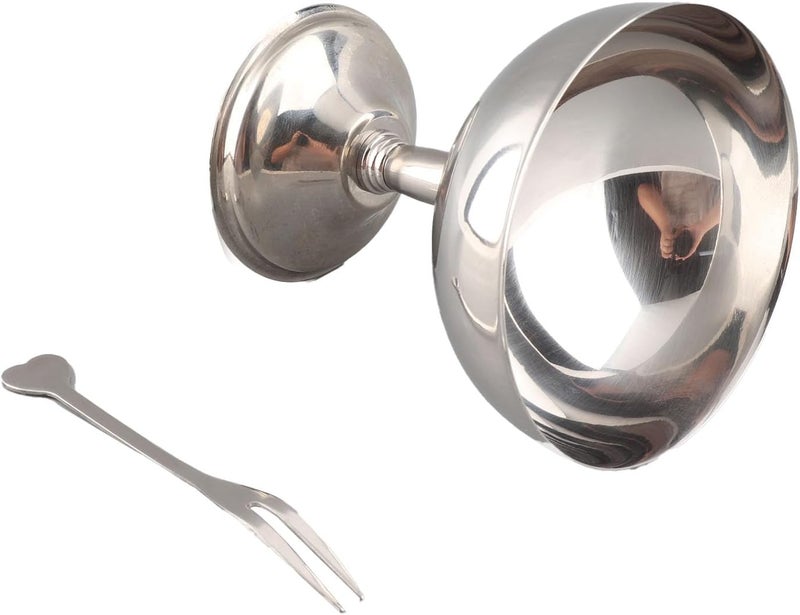 Zopsc Stainless Steel Ice Cream Cup, Retro Footed Serving Dessert Bowl, 304 Stainless Steel Dessert Cup for Salad Pudding (Small Size 9CM) - Image 2