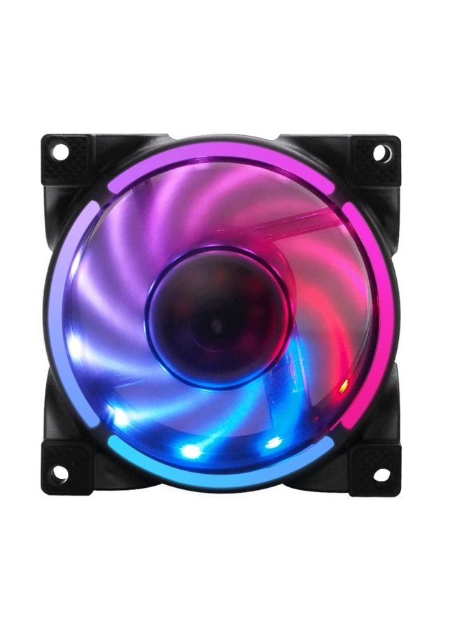 BURAQ MF8025 Magnetic Suspension FDB Dynamic Pressure Bearing 4pin PWM Chassis Fan, Style: ARGB (Black)  - Image 1