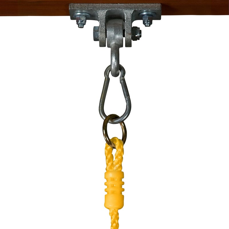 Gorilla Playsets 04-0032-G High Back Plastic Infant Swing with Yellow T Bar & Rope, Green - Image 3