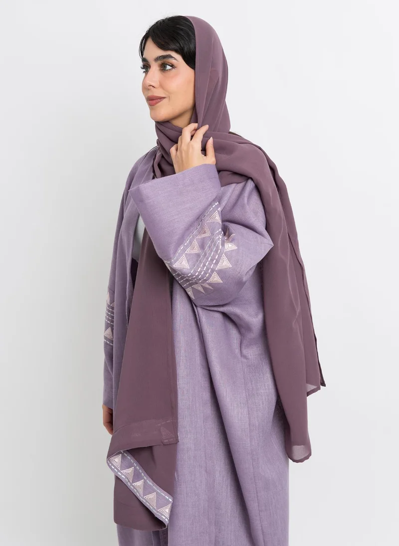 Kaafmeem Purple Triangles Tango Abaya