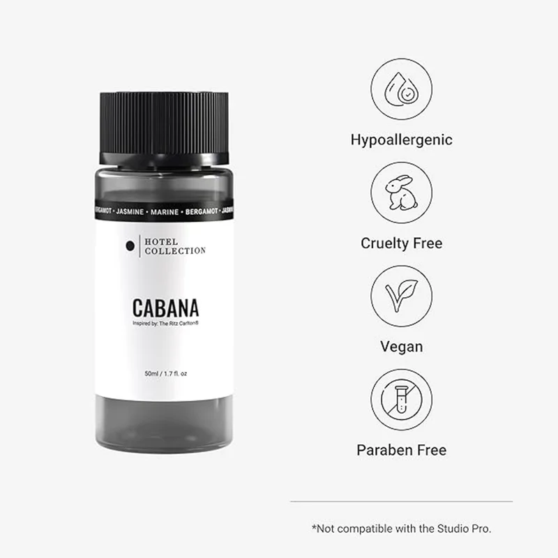 هوتيل كوليكشن Cabana Fragrance Oil Blend - Hotel Inspired for Luxury Essential Oil Diffusers - Aromatherapy Scent Diffuser Oil - Marine, Bergamot, and Jasmine - 50 mL, 1.7 fl oz