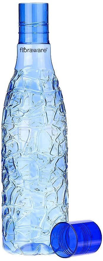 Floraware Food Grade Premium Plastic Fridge Mosaic Water Bottle BPA Free 100 Leak Proof Office Bottle Gym Bottle Home Kitchen Travel Bottle Drinking Bottle 1000ml Pack of 2 Blue - Image 3