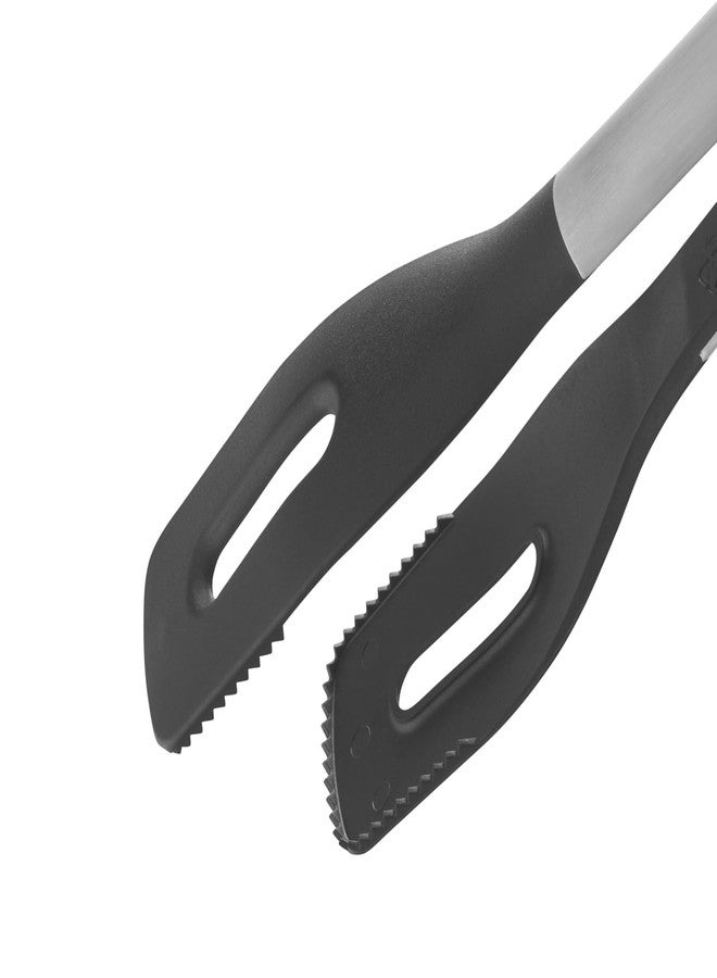 WMF 1892956030 Servierzange 32,5 cm Small BBQ Tongs for Steak, Fish, Vegetables, Locking Mechanism, Space Saving, 18/8 Stainless Steel, Silver, Black - Image 4