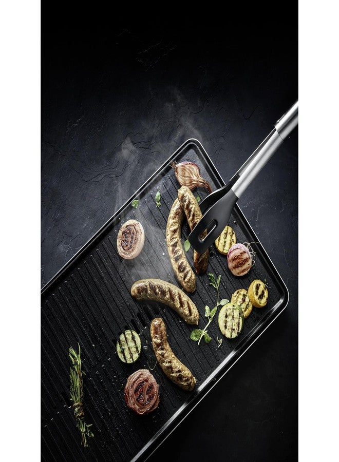 WMF 1892956030 Servierzange 32,5 cm Small BBQ Tongs for Steak, Fish, Vegetables, Locking Mechanism, Space Saving, 18/8 Stainless Steel, Silver, Black - Image 2