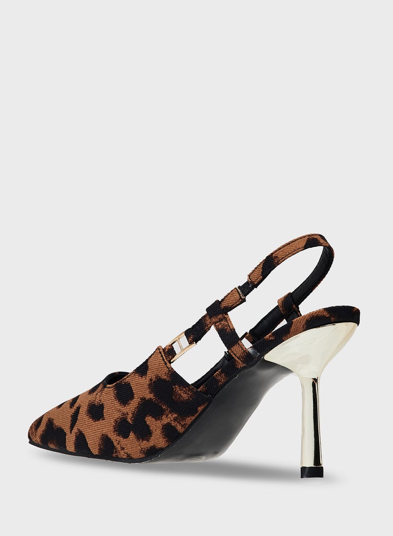 ايلا حذاء بكعب مدبب بحزام خلفي - Image 3