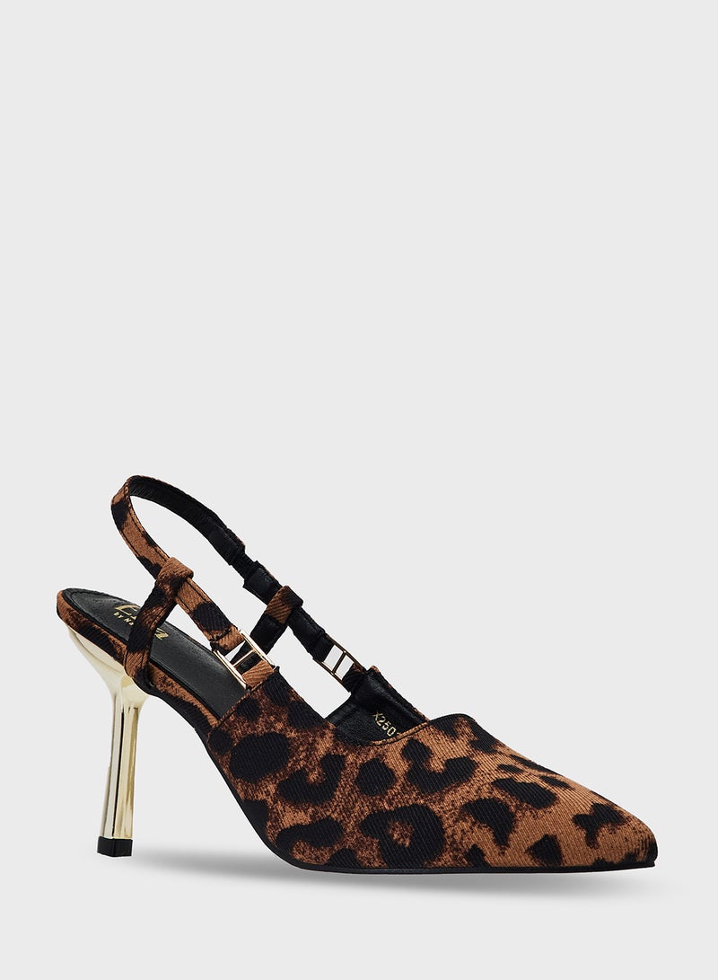 ايلا حذاء بكعب مدبب بحزام خلفي - Image 2