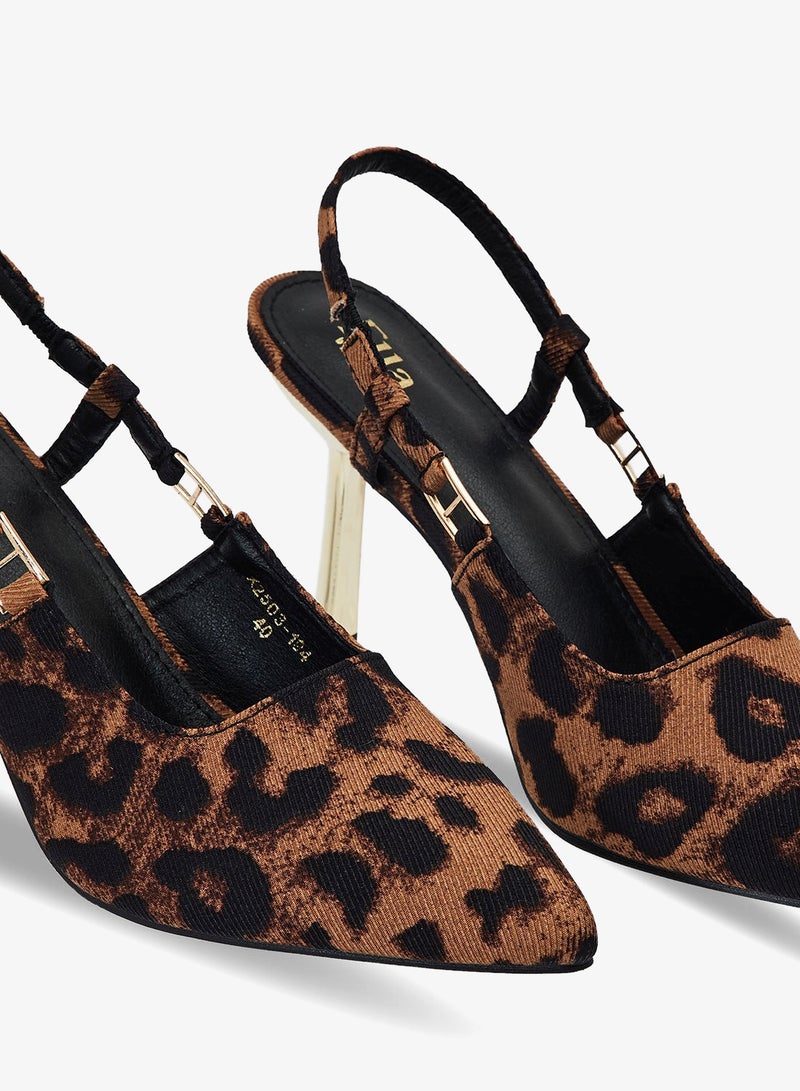 ايلا حذاء بكعب مدبب بحزام خلفي - Image 4