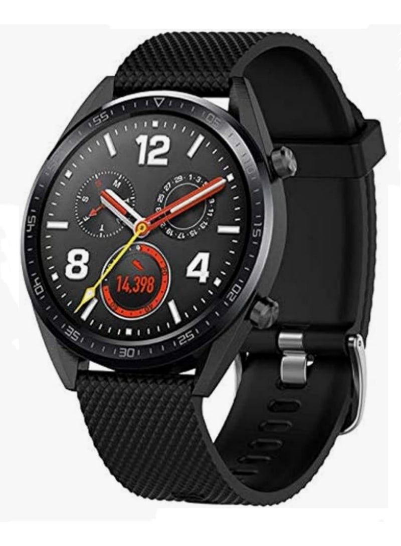 1PCS Silicone Replacement Strap Band for Huawei Magic Watch GT Ticwatch Pro Compatible Durable Soft Comfortable Sport Watchband Adjustable Wristband  - Image 1