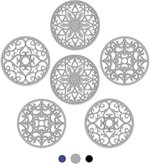 SMARTAKE 6 Set Silicone Trivet Mats, Multi-Use Intricately Carved Coasters, Insulated Non-Slip Durable Kitchen Mats, - Image 1