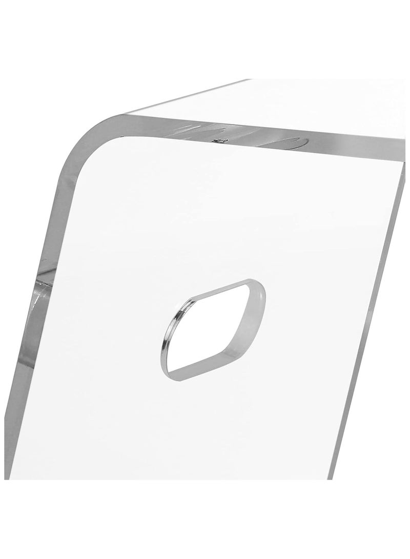 TPGP Acrylic Bed Tray with Handles (21'' x 12'' x 10''), Acrylic Monitor Stand Clear Laptop Stand for Home Office, Lightweight Portable Lap Desk for Eating, Mobile Drawing Table for Bed & Couch - Image 2