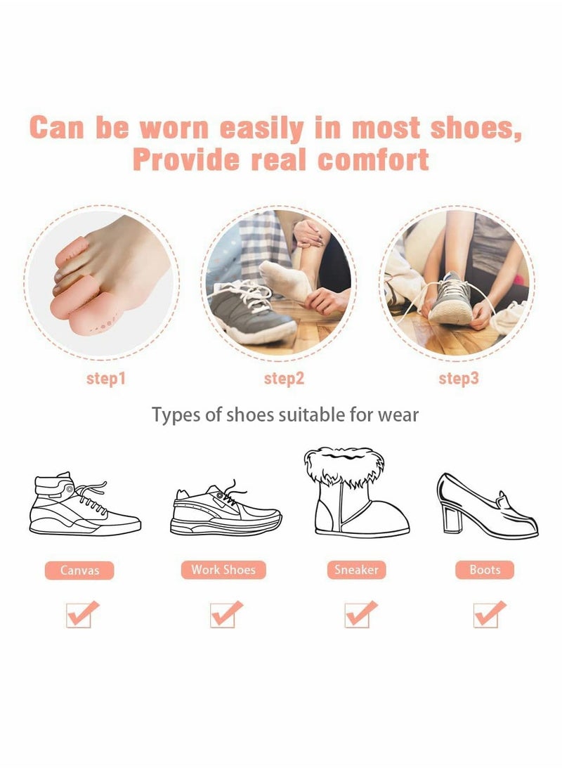 Generic Silicone Gel Toe Caps - 12 Pcs Breathable Bunion Pads & Cushion Sleeves for Big Toe Protection Against Ingrown Toenails, Corns, Calluses & Blisters  - Image 5