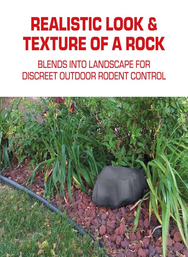 Tomcat Rockscape Bait Station: Rat and Mouse Killer, Discreetly Place Outdoors, Refillable, Kid and Dog Resistant - Image 3