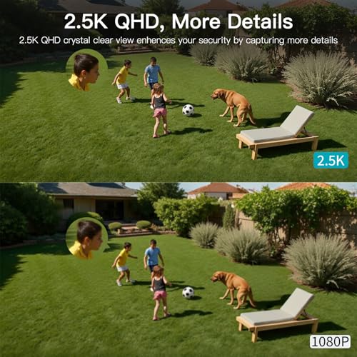 Vimtag Security Camera Outdoor 2.5K, 2.4G/5G Smart Wi-Fi Cameras for Home Security with Color Night Vision, Motion Activated Spotlight/Siren, IP66,2-Way Audio, Support Cloud/512G SD Card Storage,Wired - Image 2