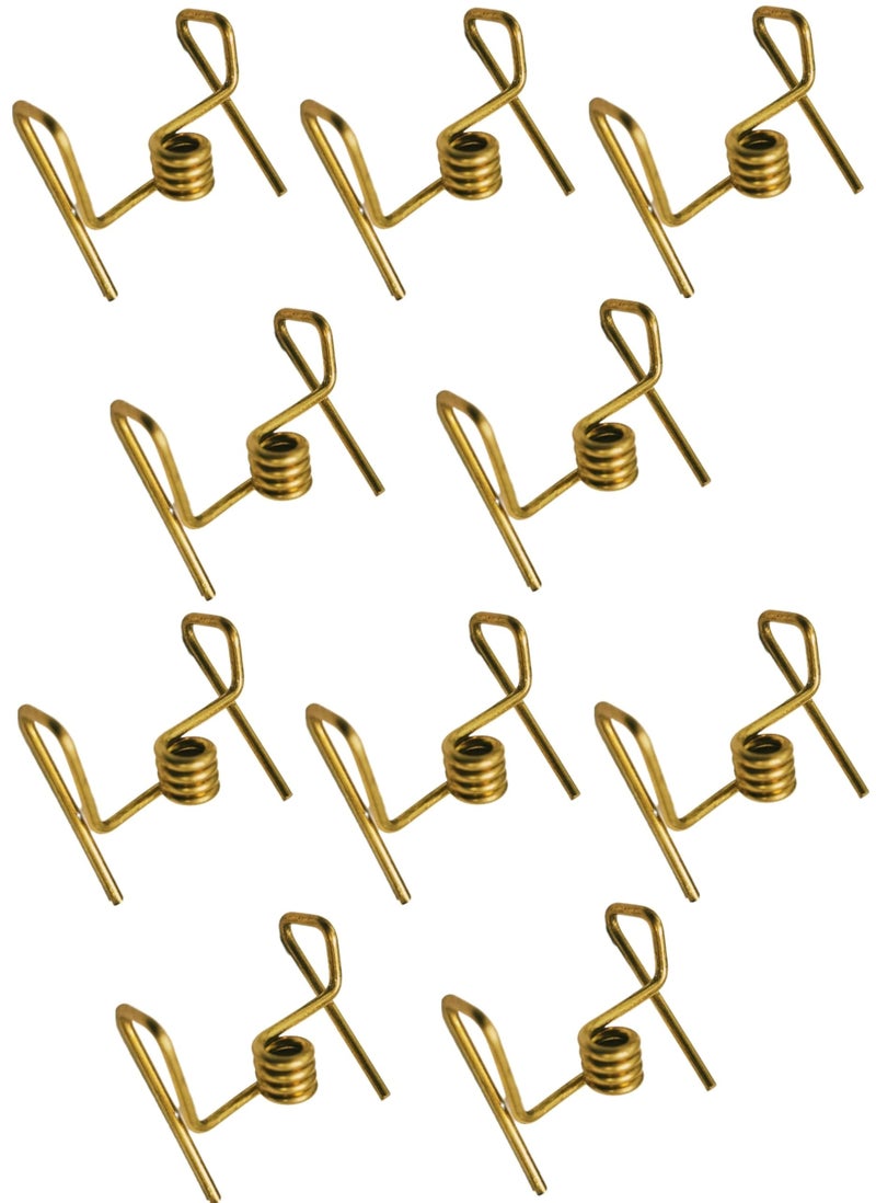 Doorbag Samai Kadi Clips Pure Brass : Wick Holder for Oil Lamps Vilakku Batti Cotton Wick Holder Deepak Deepam Temple Pooja Rituals Metal Spill-Proof (Set of 10, Square) - Image 1