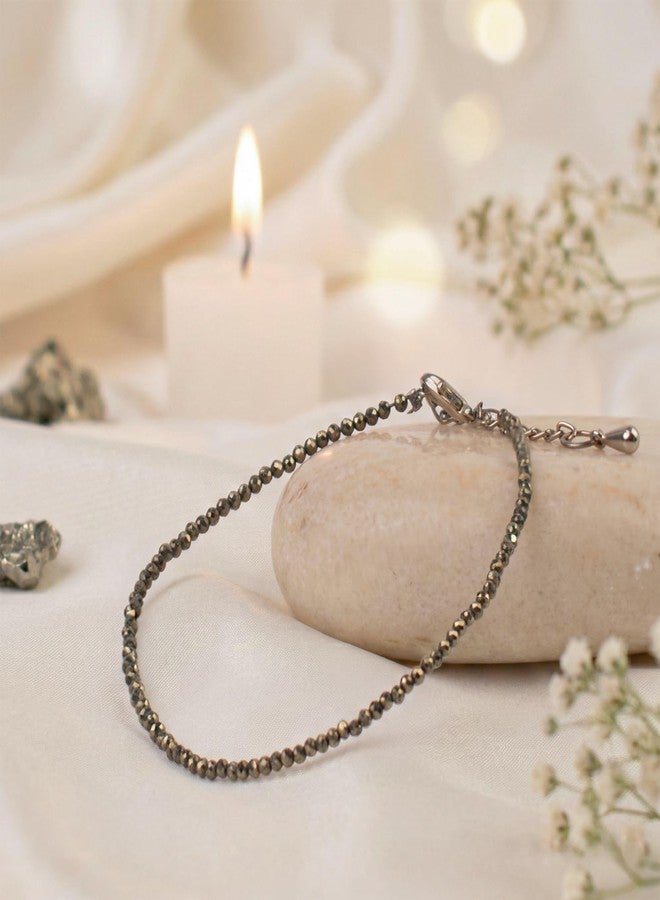 Astrotalk Raw Pyrite Anklet | Stone of Money, Protection & Power | Pyrite Anklet for Women | Best Gift Items | Spiritual Jewellery for Women | Valentine Gift for Girlfriend - Image 2