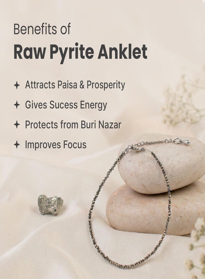 Astrotalk Raw Pyrite Anklet | Stone of Money, Protection & Power | Pyrite Anklet for Women | Best Gift Items | Spiritual Jewellery for Women | Valentine Gift for Girlfriend - Image 3