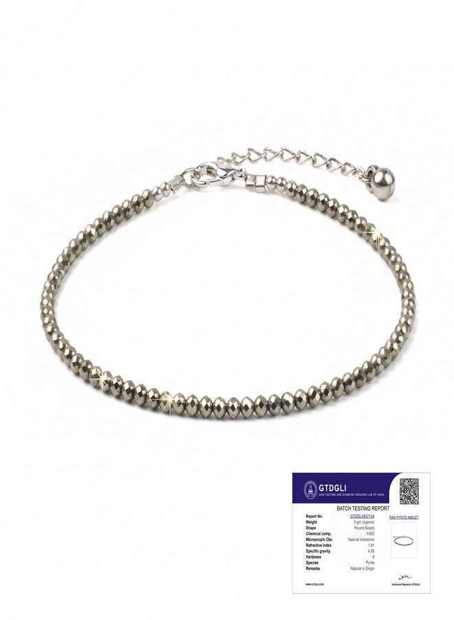 Astrotalk Raw Pyrite Anklet | Stone of Money, Protection & Power | Pyrite Anklet for Women | Best Gift Items | Spiritual Jewellery for Women | Valentine Gift for Girlfriend - Image 1