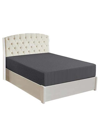 HOTEL COLLECTION Stripe DARK GREY Double Fitted Sheet 150x200 cm with 2 Pillow Cases - pzsku/ZAEF627F495C9F902A8B6Z/45/_/1739810920/bd263c42-4a90-423a-bf02-3a1443f767a9