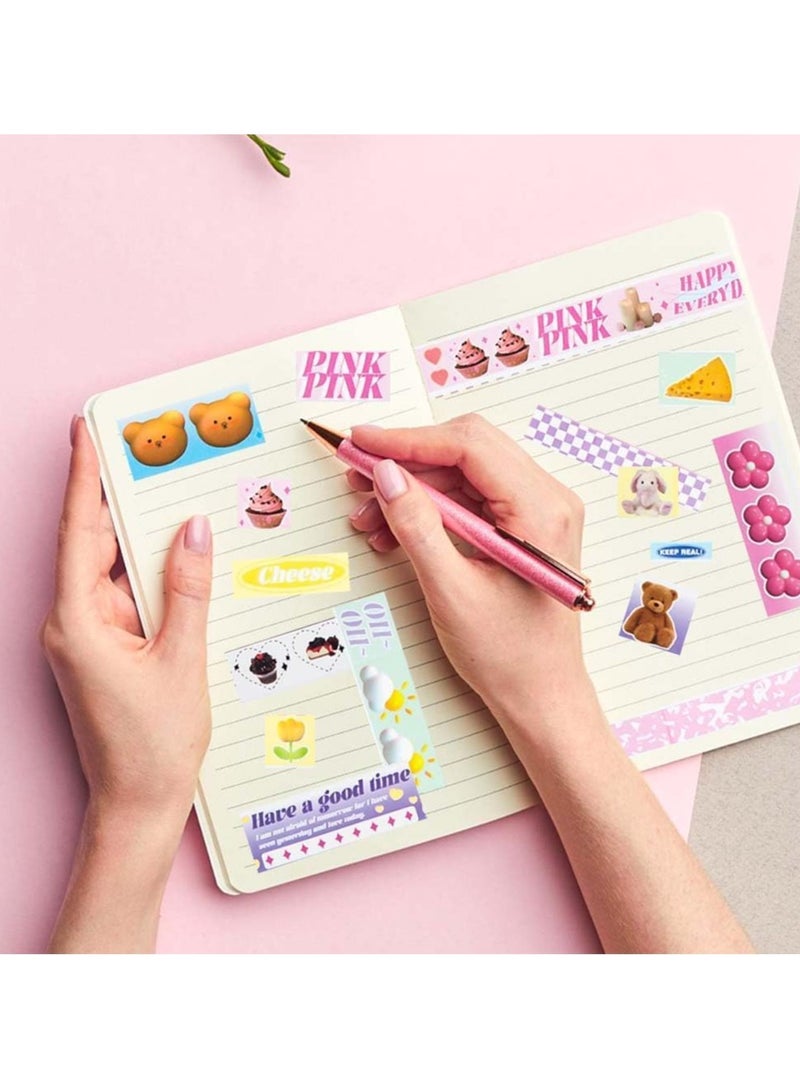 SOLARAE Washi Tape Set - 20 Rolls, Kawaii Aesthetic Decorative Masking Tape Sets for Scrapbook, Kids DIY Crafts Gift Wrapping Bullet Journals - Image 3