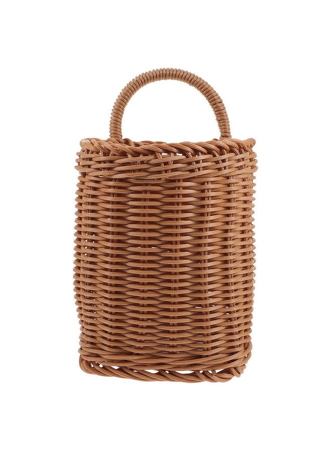 Cabilock Wicker Basket Flower Pots Outdoor Hanging Basket Door Hanging Basket Wall Decoration Kitchen Storage Basket Flower Hanging Basket Wall Hanging Fruit Basket - Image 1