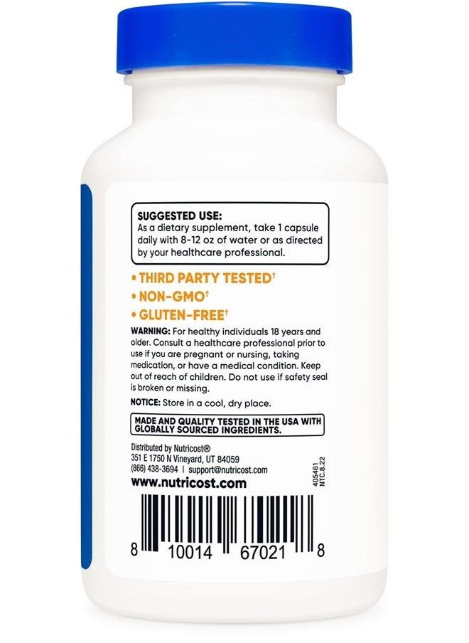 Nutricost - Vanadium + Chromium 2mg 180 Vegetarian Capsules - Gluten Free, Non-GMO - Vanadium Supplement - Image 1