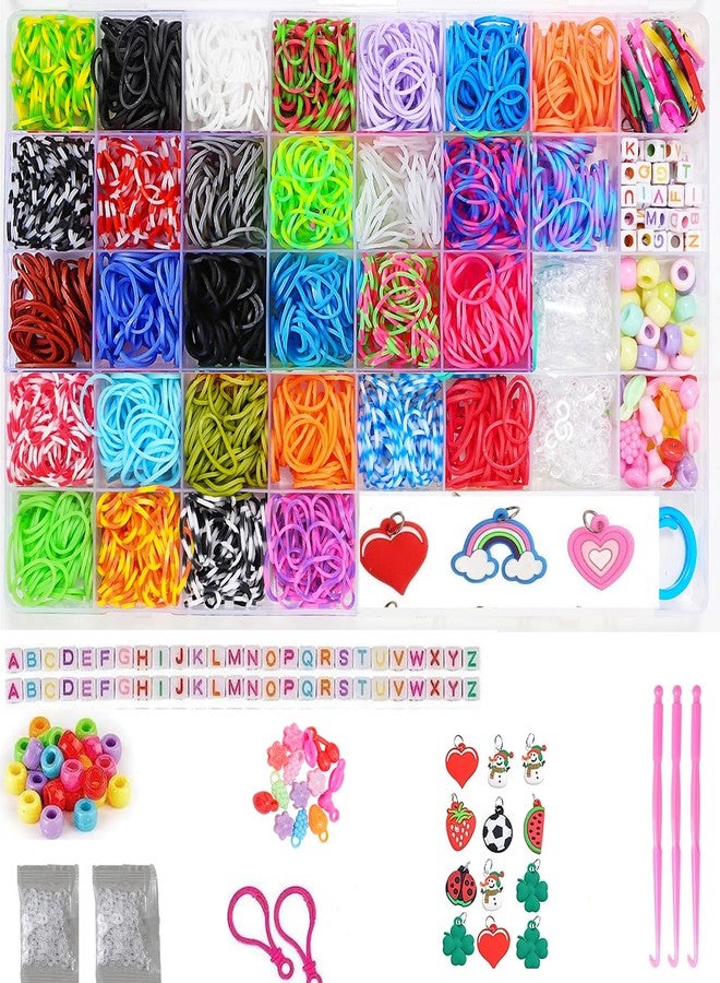 JIYAKO Rubber Band Bracelet Kit, 2500+ Loom Bands, Bracelet Making kit,Loom Elastic Bracelet Making kit - Image 1