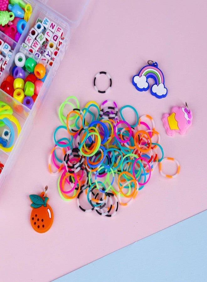 JIYAKO Rubber Band Bracelet Kit, 2500+ Loom Bands, Bracelet Making kit,Loom Elastic Bracelet Making kit - Image 2