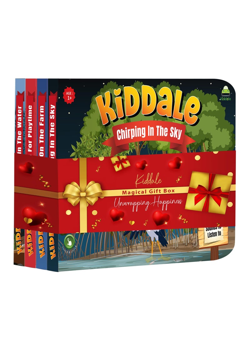 Kiddale - Pack of 4 Musical Rhymes Book- 8 Classical and 16 Rhymes each for Farm, Aquatic Animals & Birds|Interactive Touch n Play Sound Book|Best Musical Gift for 1-3 Years - Image 1