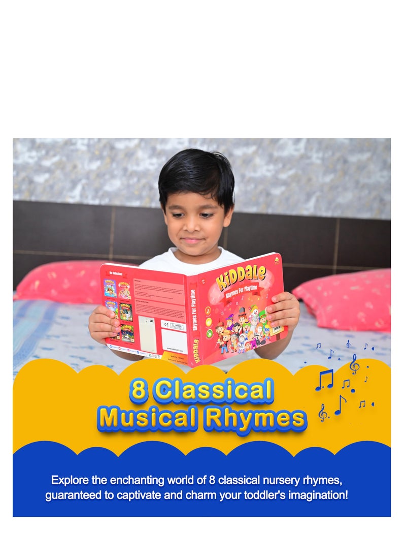 Kiddale - Pack of 4 Musical Rhymes Book- 8 Classical and 16 Rhymes each for Farm, Aquatic Animals & Birds|Interactive Touch n Play Sound Book|Best Musical Gift for 1-3 Years - Image 1