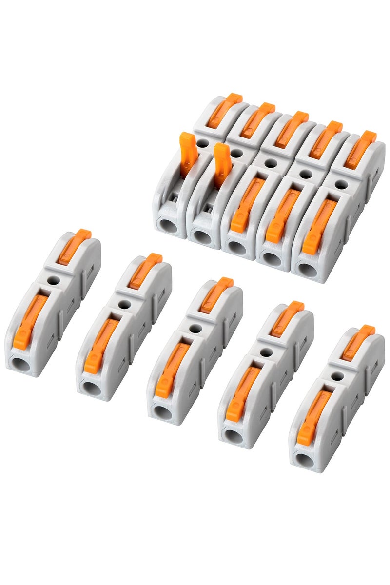 34PCS Lever Wire Connectors, SPL-1 Electrical Connectors, Compact Wire Connector into 2/3/4/5/6 Way Cable Connectors, Terminals Blocks for Circuit Inline 28-12 AWG, Flame Retardant PA/PC - Image 3