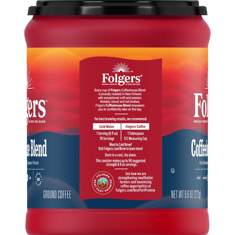 Folgers Coffeehouse Blend Ground Coffee, Medium-Dark Roast, 9.6 Ounces - Image 3