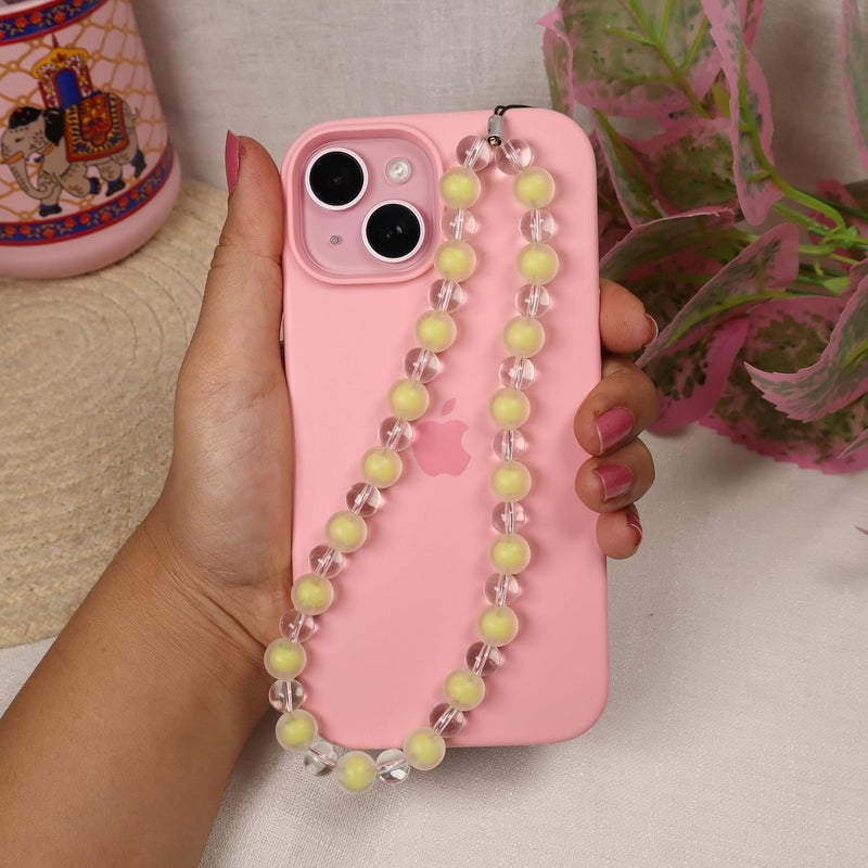 Threads & Beads mobile charm with dual beads and transparent beads, mobile charm - Image 3