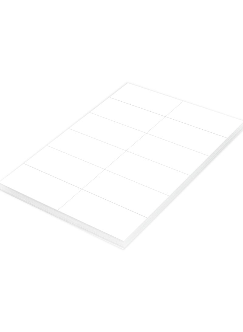 FIS Multipurpose Laser Labels, Colour White, Size 105X48MM (12 Stickers x 100 Sheet)  1200 Labels, Size : A4 (21X29.7 CM) , Pack of 100 Sheets -FSLA12-100 - Image 2