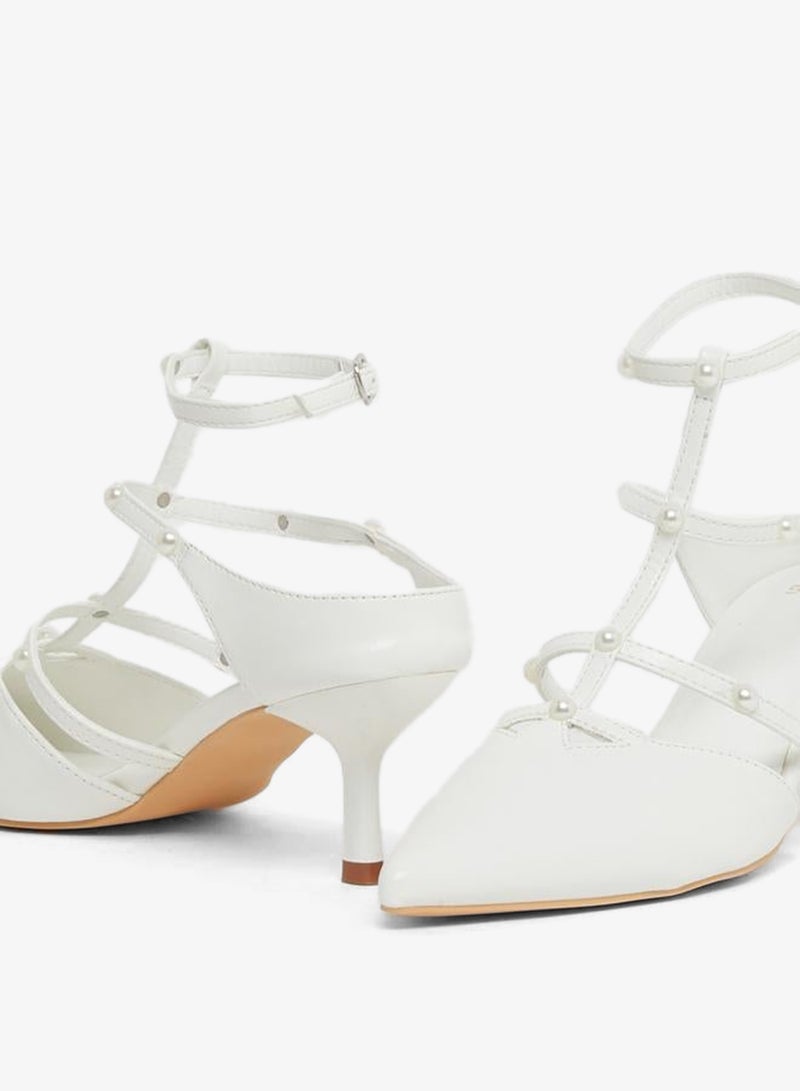 Styli Faux Pearl Embellished Pointed To Shoes - Image 4