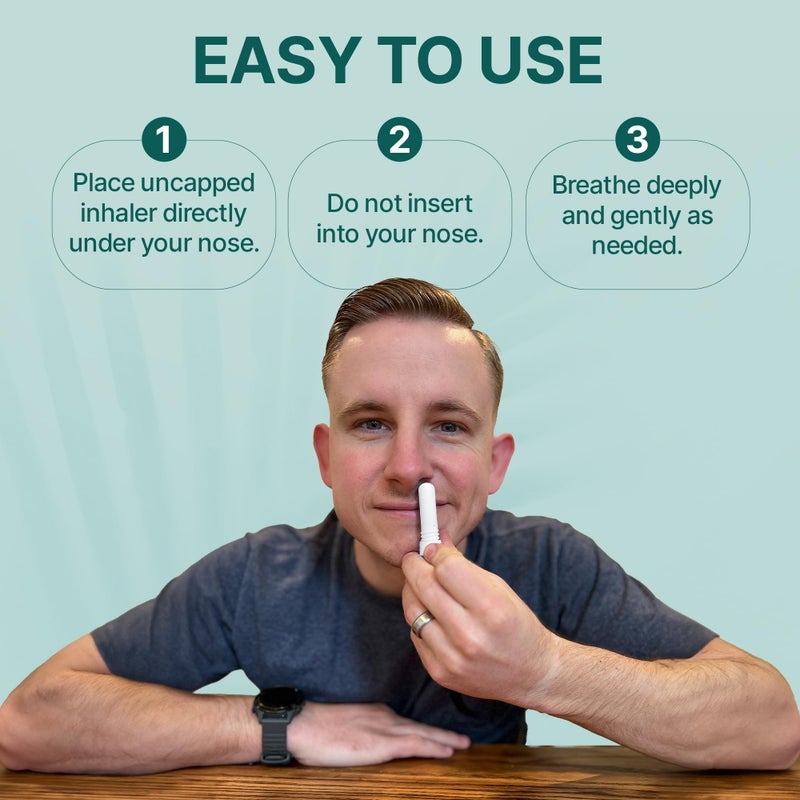 Basic Vigor Pocket Neti Breathe Easy Himalayan Salt Aromatherapy Sinus Inhaler 2 Pack with Essential Oils. Natural Nasal Stick/Nasal Inhaler with Eucalyptus. Made in The USA. - Image 3