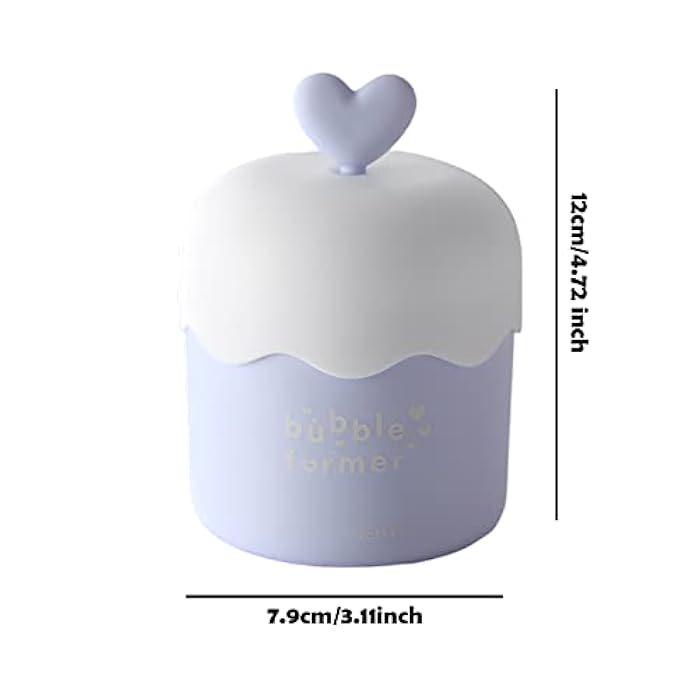 Loyanger Face Wash Foam Maker, Facial Cleanser Foam Cup Froth Whip Bubble Maker Skin Care Face Wash Foamer, Deep Skincare Cleaner Tools, for Home Travel(COLOR:blue) - Image 2