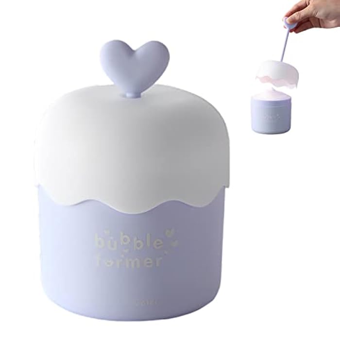 Loyanger Face Wash Foam Maker, Facial Cleanser Foam Cup Froth Whip Bubble Maker Skin Care Face Wash Foamer, Deep Skincare Cleaner Tools, for Home Travel(COLOR:blue) - Image 1