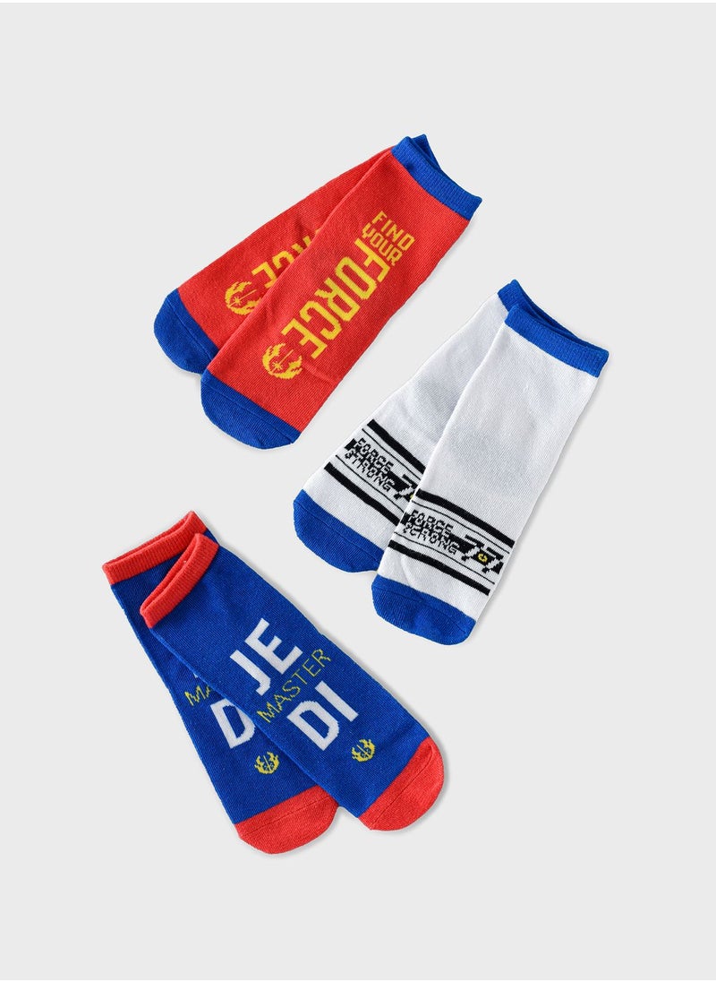 Disney - Kids 3 Pack Star Wars Crew Socks - Image 1