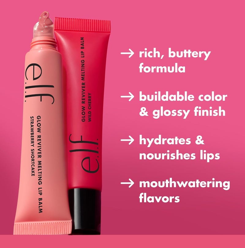 elf e.l.f. Glow Reviver Melting Lip Balm Wild Cherry - Image 4