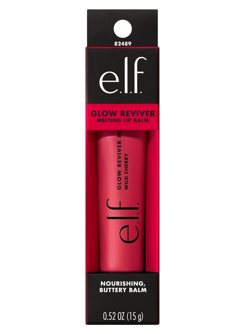 elf e.l.f. Glow Reviver Melting Lip Balm Wild Cherry - Image 5