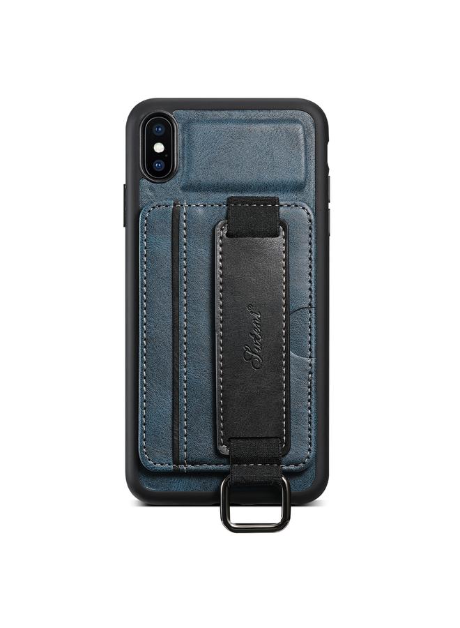 Suteni H13 Card Wallet Wrist Strap Holder PU Phone Case For iPhone XS Max - Image 2