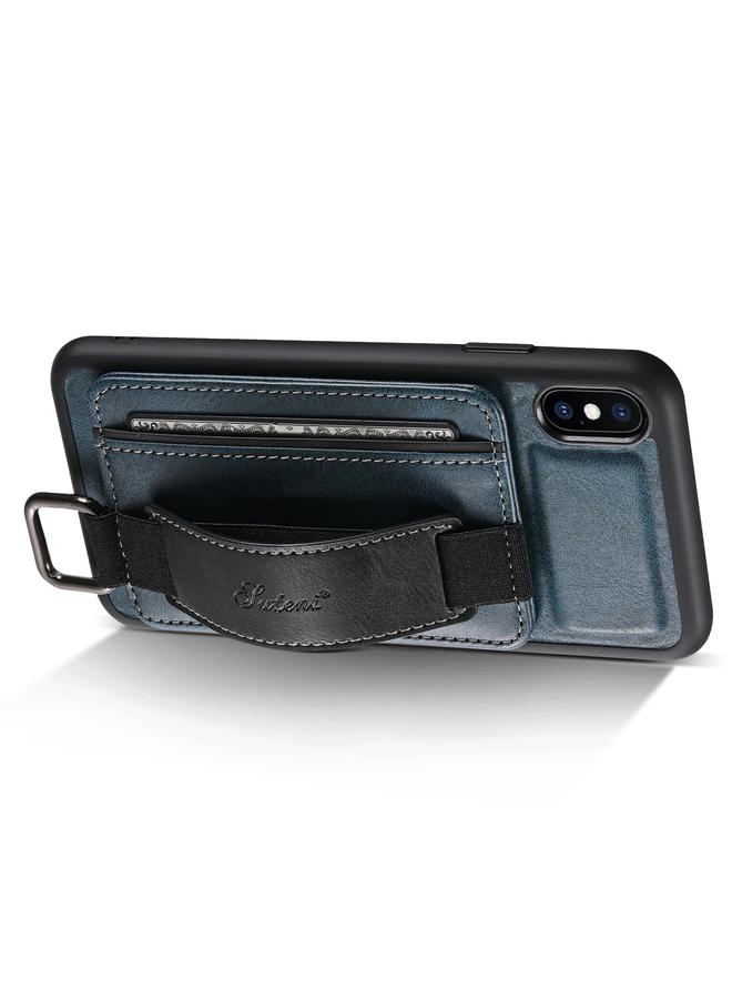 Suteni H13 Card Wallet Wrist Strap Holder PU Phone Case For iPhone XS Max - Image 3
