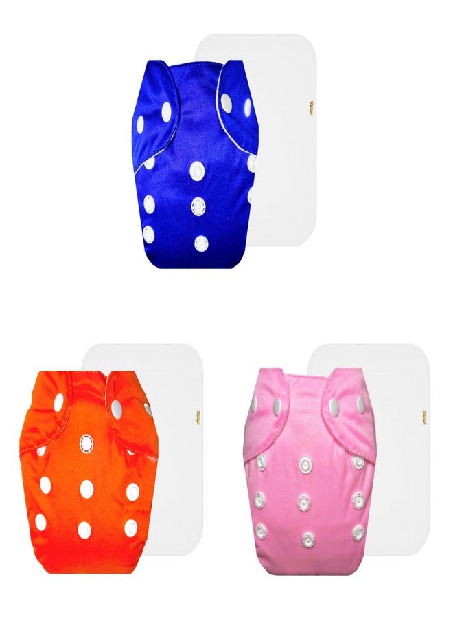 Dumbledo Lite Cloth Diaper with Cotton Insert (Pack of 3) | Soft & Gentle | 6-Layer Absorbent Pad | Travel Friendly | Trusted by Moms | 3 Months - 2 Years | Unisex Baby - Image 1