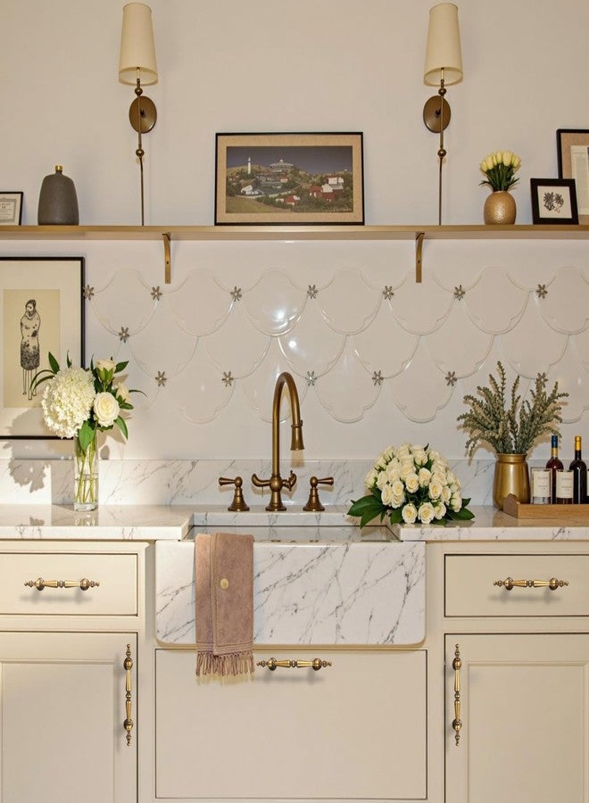 Shimeyao 10 Pack Antique Brass Cabinet Pulls 3-3/4"(96 mm) Hole Center Vintage Cabinet Pulls Handles Drawer Handles Closet for Kitchen Bathroom Drawer Dresser Pull Hardware Hole Center - Image 5