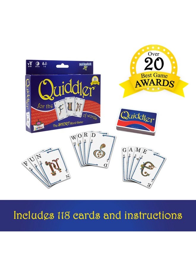 Quiddler Card Games for Kids - Playing Cards Word Games, Deck of Cards, Fun Family Games for Kids and Adults, Game Night, Travel Games, Multi-Player, Ages 8+